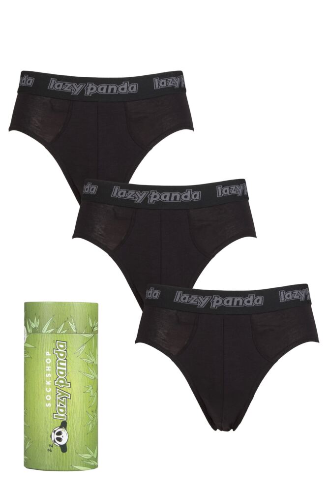 Mens 3 Pack SOCKSHOP Lazy Panda Bamboo Briefs