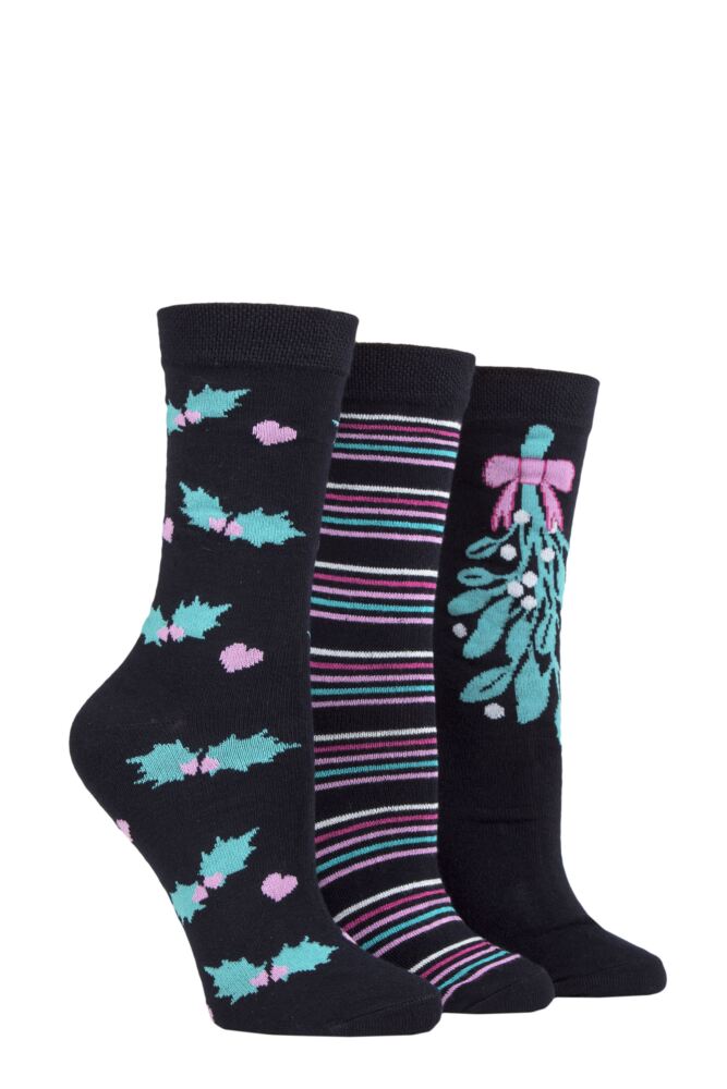 Lazy Panda Ladies’ Bamboo Christmas Novelty Socks (3 pack)