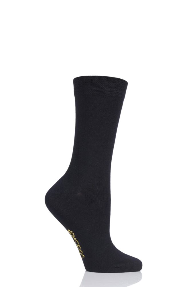 Ladies’ Bamboo Colour Burst Plain Socks (1 pair)