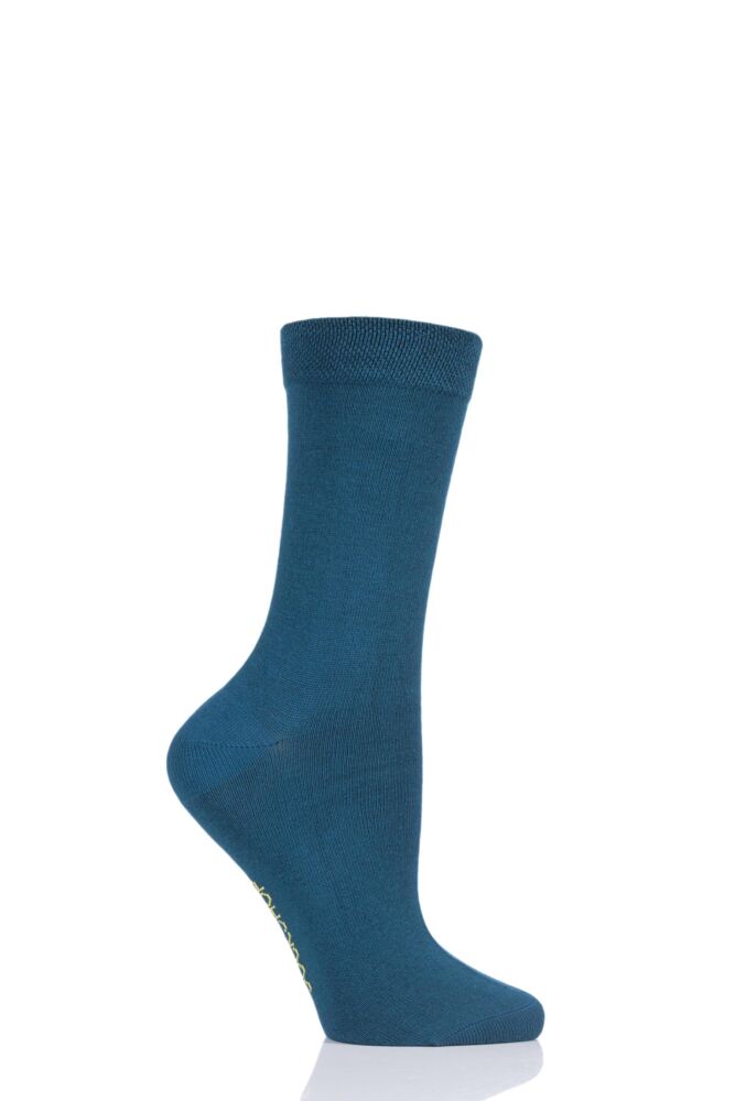 Ladies’ Bamboo Colour Burst Plain Socks (1 pair)