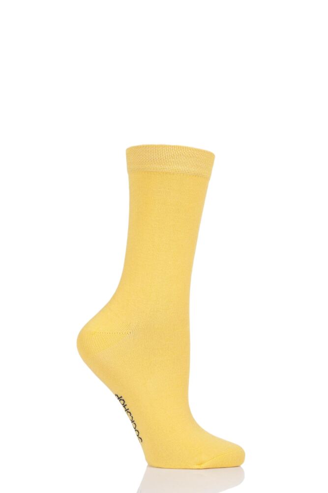 Ladies’ Bamboo Colour Burst Plain Socks (1 pair)