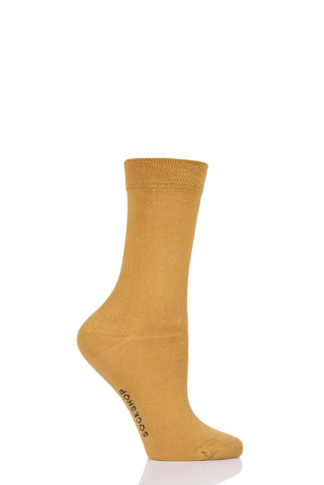 Ladies’ Bamboo Colour Burst Plain Socks (1 pair)