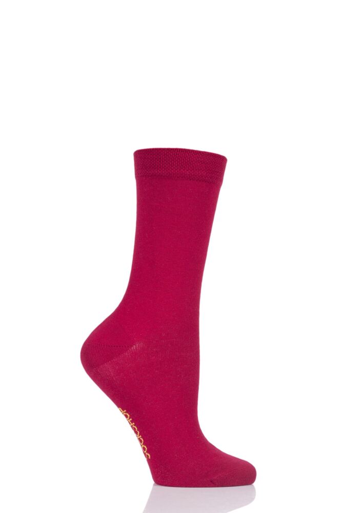 Ladies’ Bamboo Colour Burst Plain Socks (1 pair)