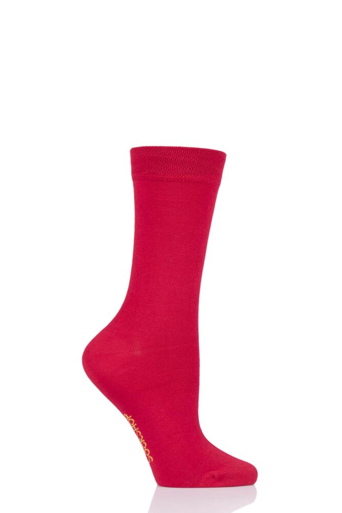 Ladies’ Bamboo Colour Burst Plain Socks (1 pair)