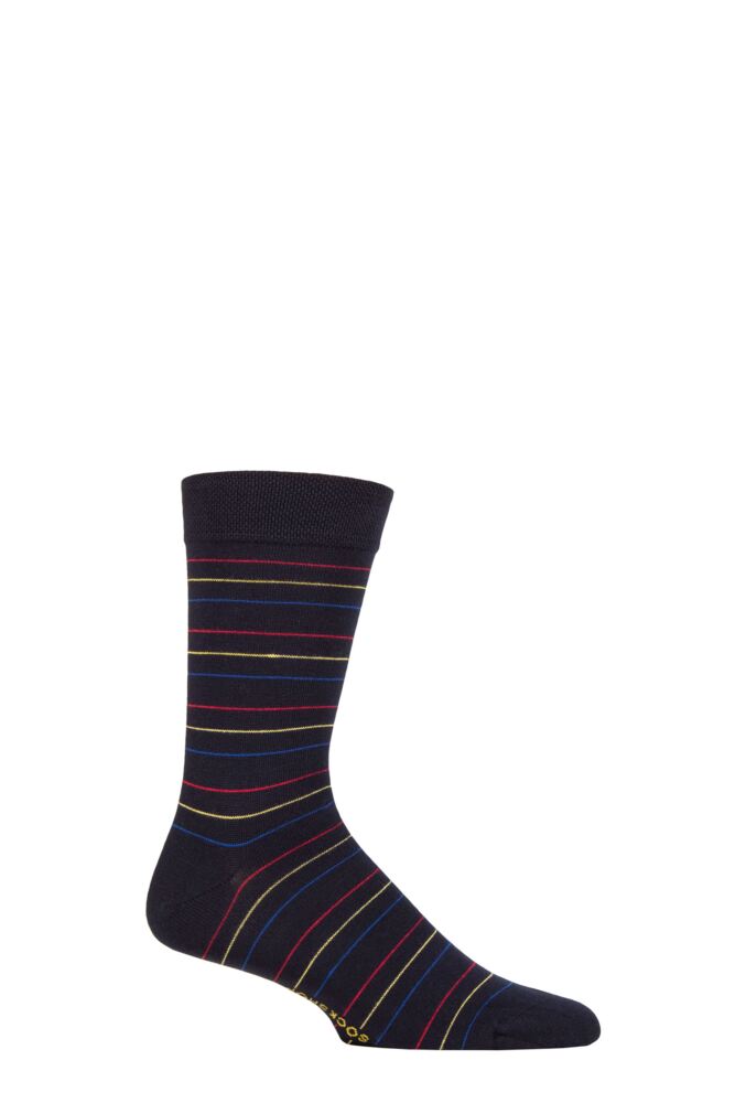 Ladies 1 Pair SOCKSHOP Colour Burst Bamboo Socks with Smooth Toe Seams