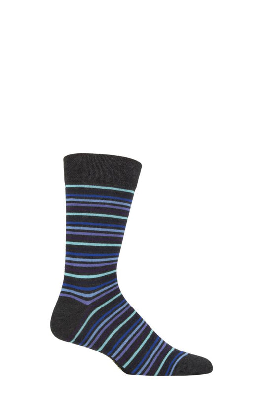 Men’s and Ladies’ Bamboo Colour Burst Striped Socks (1 pair)