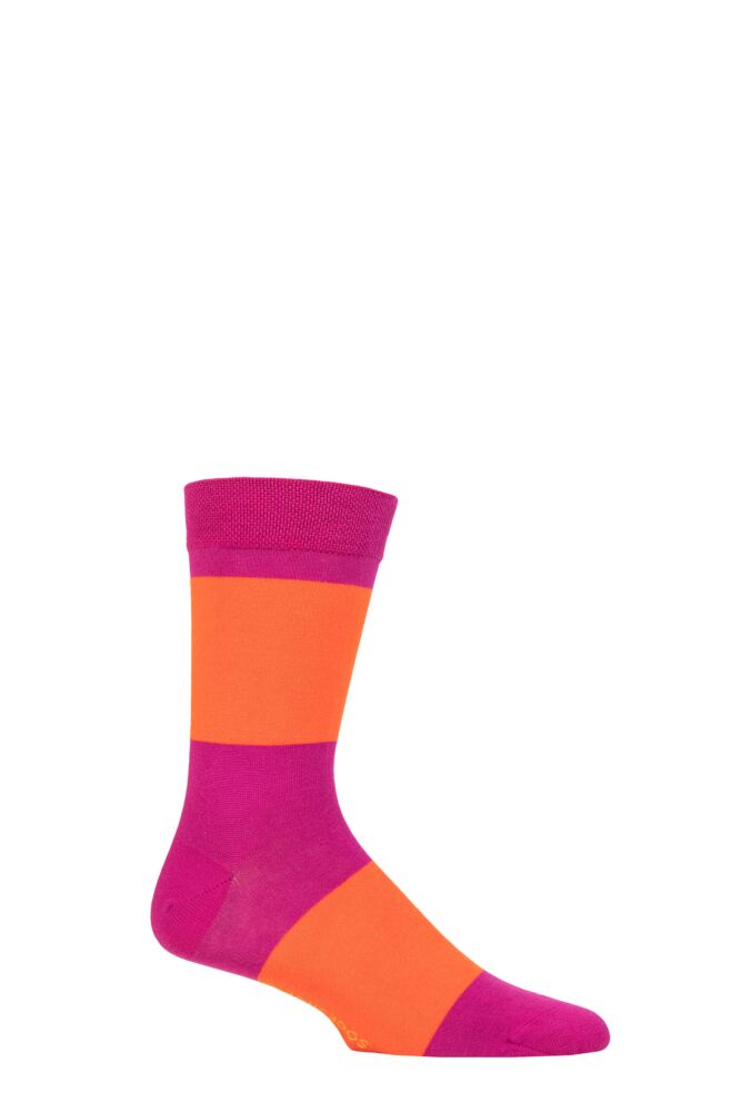 Ladies 1 Pair SOCKSHOP Colour Burst Bamboo Socks with Smooth Toe Seams