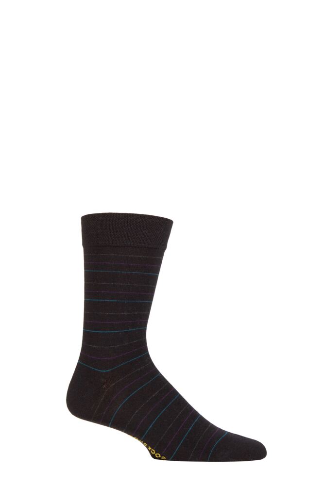 Ladies 1 Pair SOCKSHOP Colour Burst Bamboo Socks with Smooth Toe Seams