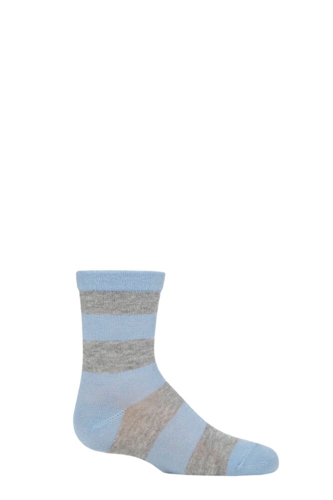 Boys and Girls 1 Pair SOCKSHOP Plain and Striped Bamboo Socks with Comfort Cuff and Smooth Toe Seams