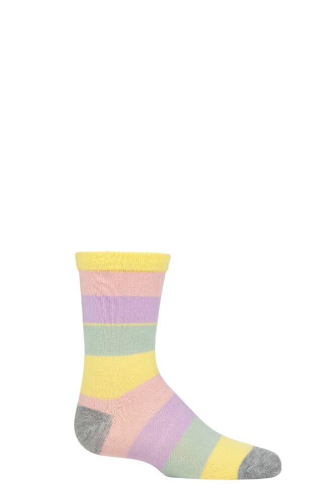 Boys and Girls 1 Pair SOCKSHOP Plain and Striped Bamboo Socks with Comfort Cuff and Smooth Toe Seams